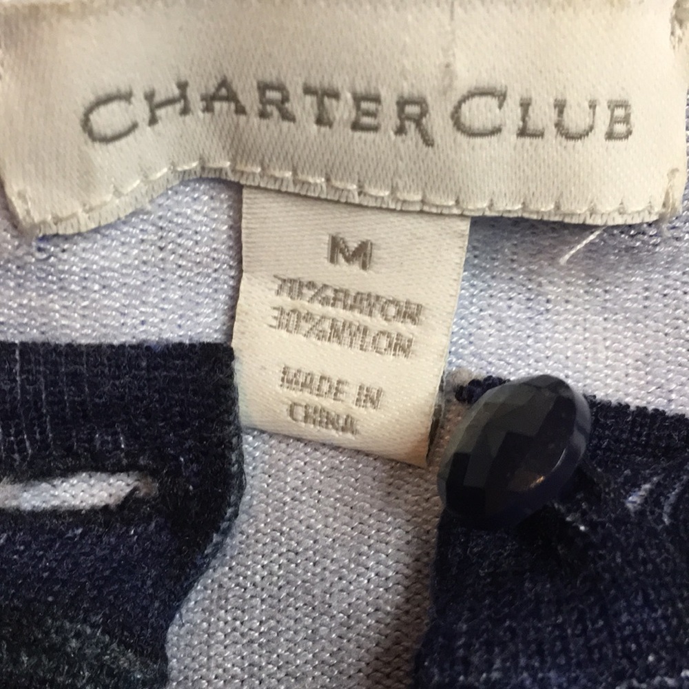 Charter Club Floral Print Cardigan - Picture 6 of 8